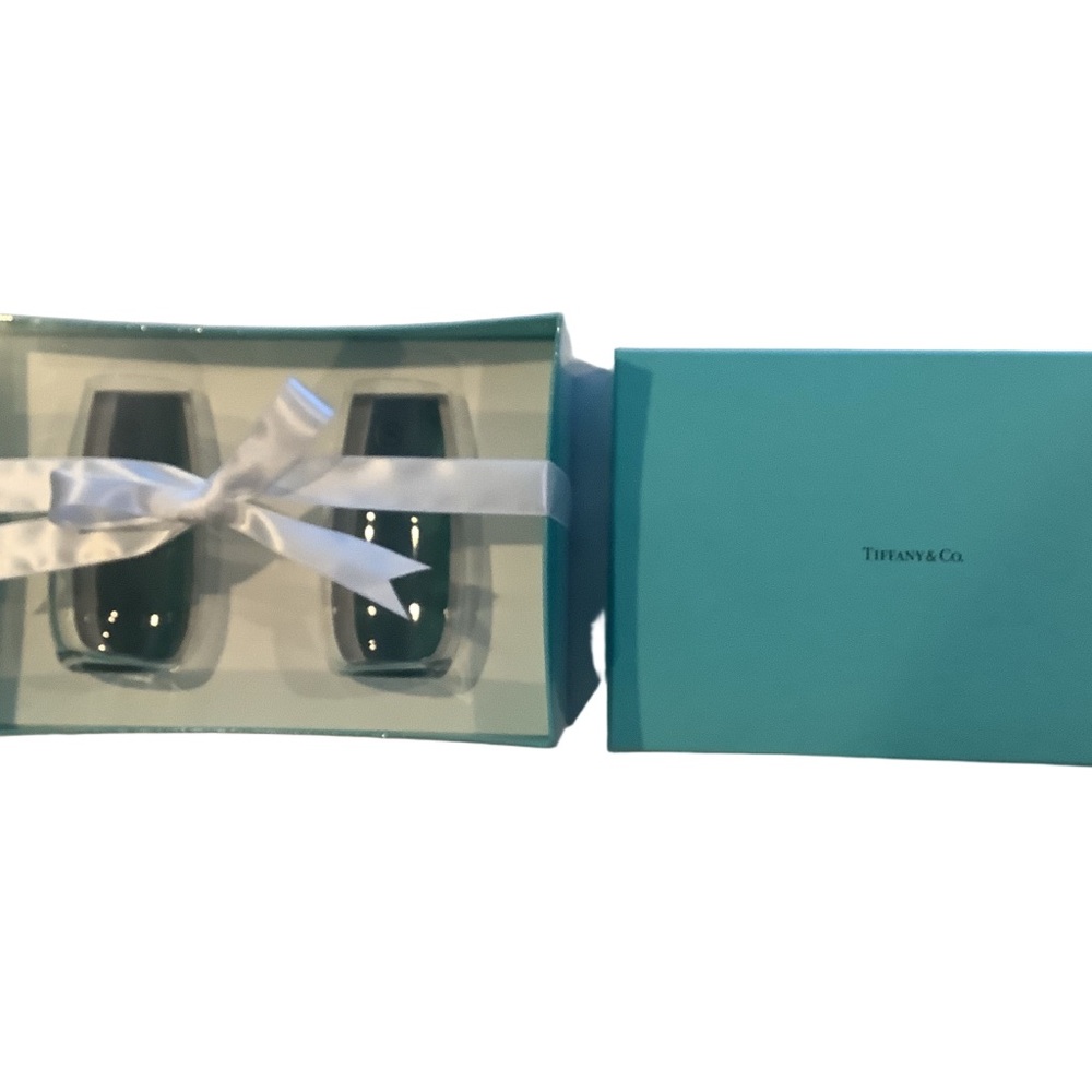 Tiffany & Co. Stemless Crystal Champagne Flutes New In Gift Box - Picture 4 of 4